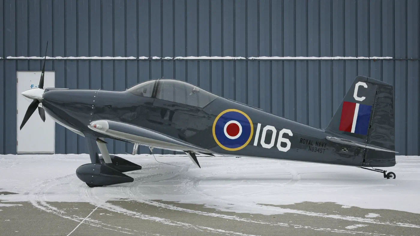 RV-7 N834ST in its RAF-style paint scheme with the 106 roundel